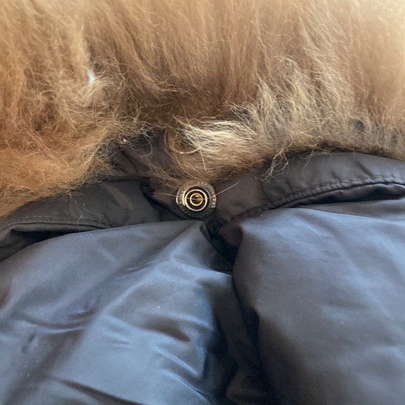 ADD DOWN***Black Belted Fur Hooded Coat***Size XXS - Picture 11 of 11